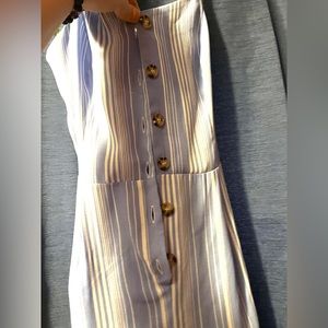 blue striped jumpsuit